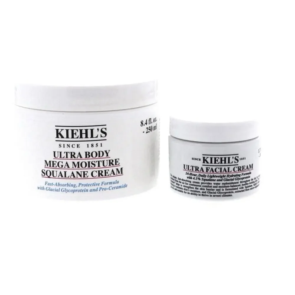 Kiehl's Age Defense Duo Age Defender Eye Repair & Cream Moisturizer Gift Set NEW